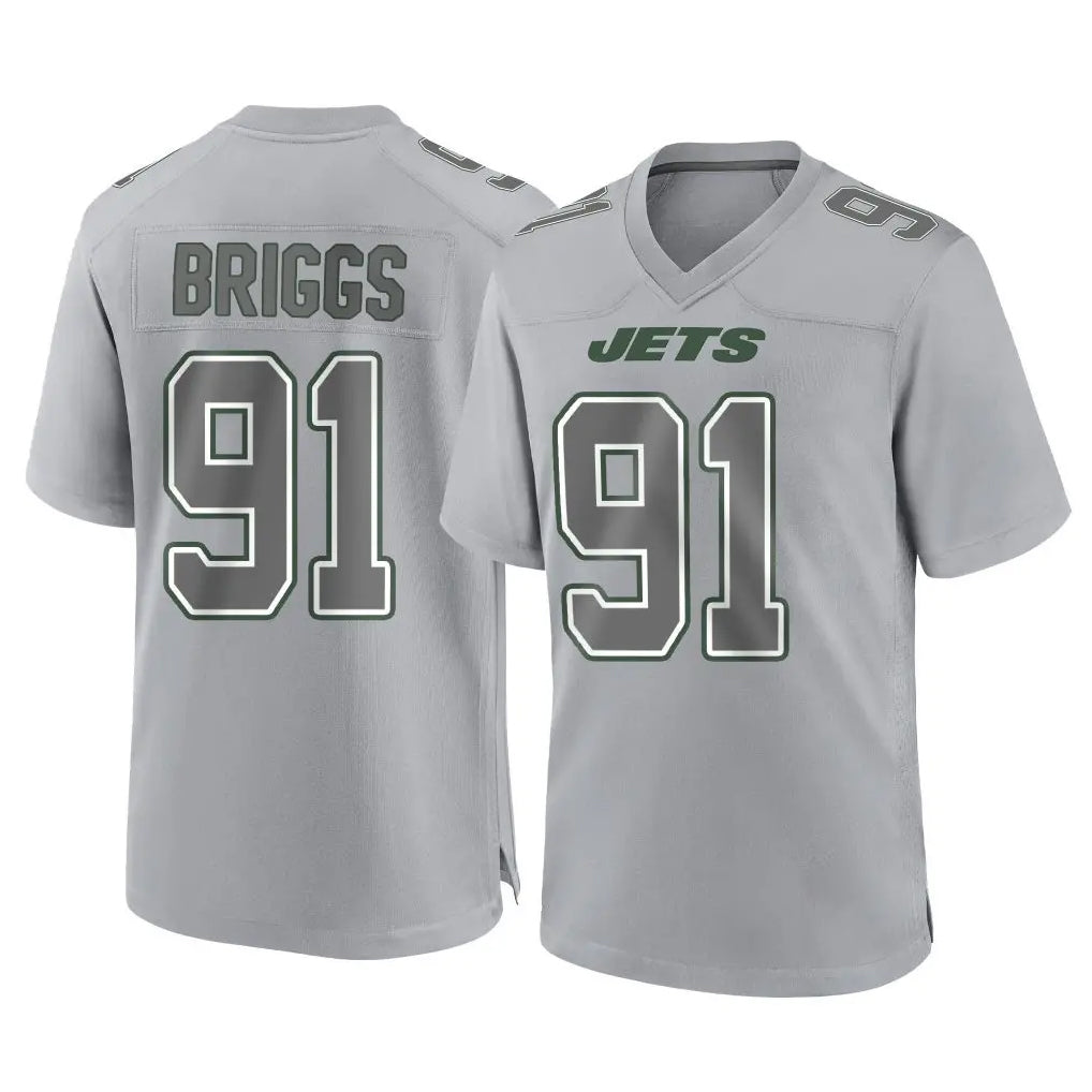 Boles NY.Jets #91 Jowon Briggs Player Gray Limited Atmosphere Fashion Home Game Stitched Jerseys
