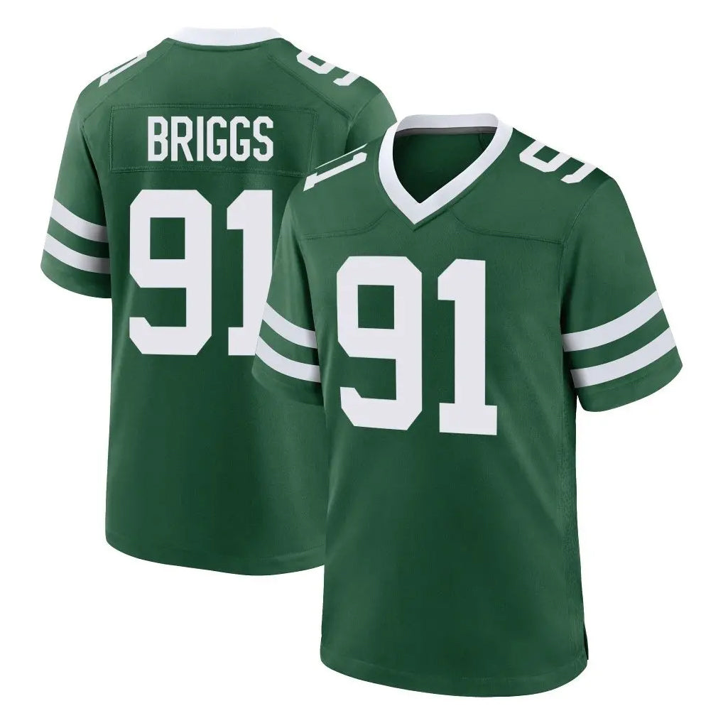 Boles NY.Jets #91 Jowon Briggs Player Green Legacy Home Game Stitched Jerseys