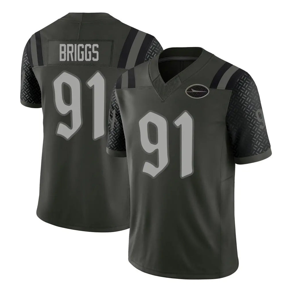 Boles NY.Jets #91 Jowon Briggs Player Green Limited 2025 Rivalries Collection Home Game Stitched Jerseys