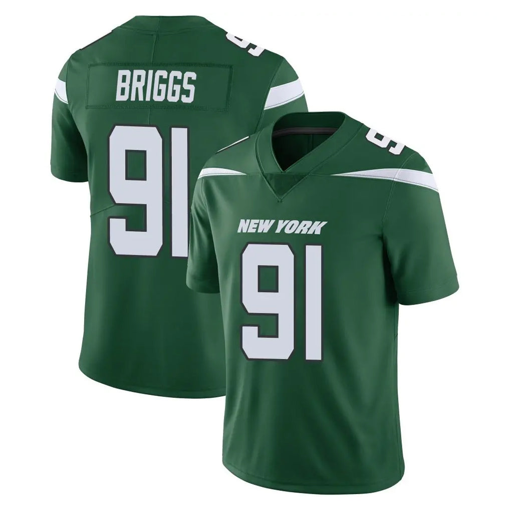 Boles NY.Jets #91 Jowon Briggs Player Green Limited Vapor Home Game Stitched Jerseys