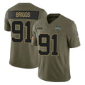 Boles NY.Jets #91 Jowon Briggs Player Olive 2025 Salute To Service Limited Stitched Jerseys