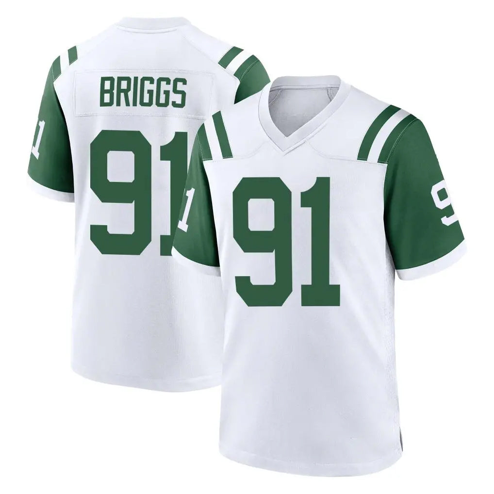 Boles NY.Jets #91 Jowon Briggs Player White Classic Home Game Stitched Jerseys