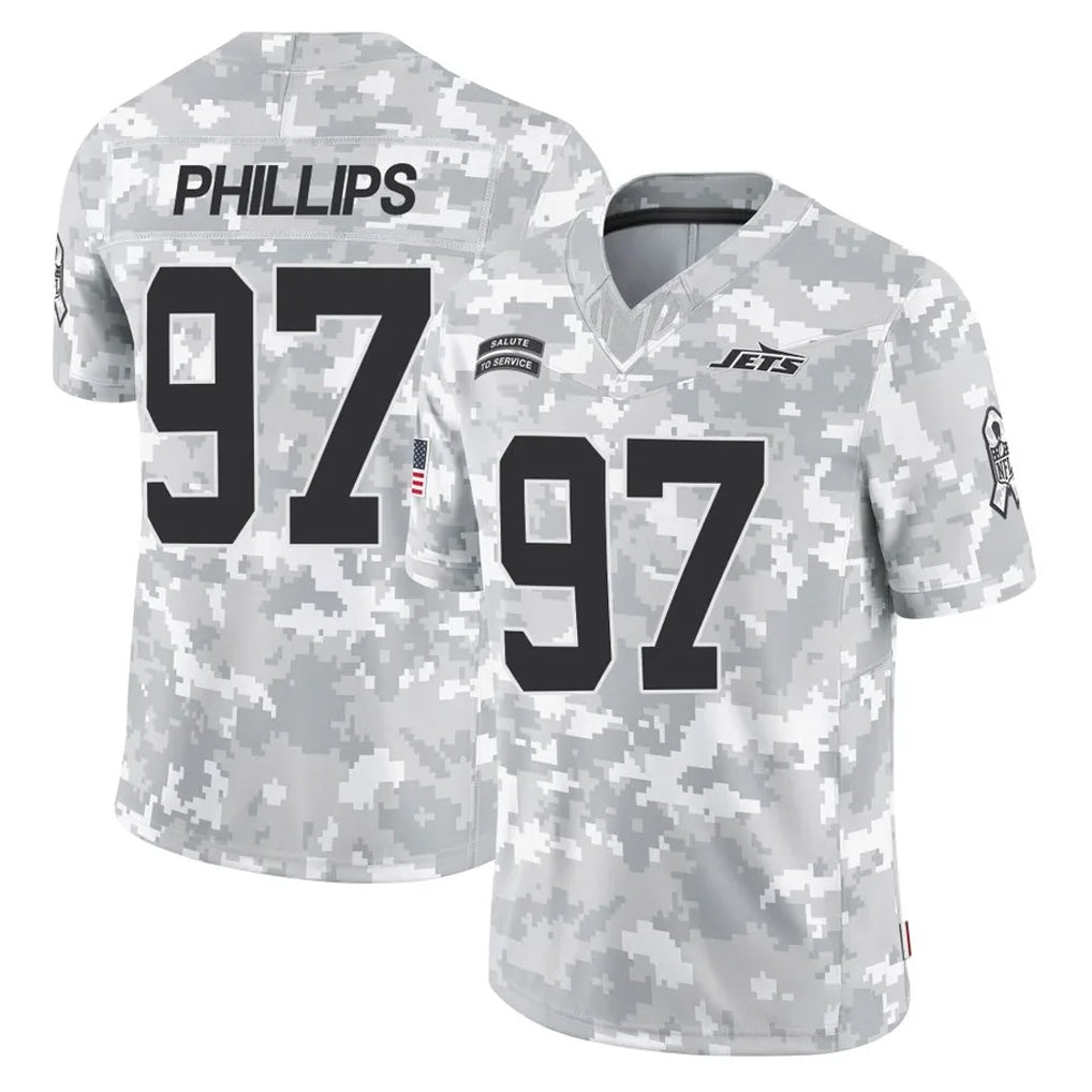 Boles NY.Jets #97 Harrison Phillips Player Arctic Camo Salute to Service Limited Game Stitched Jerseys