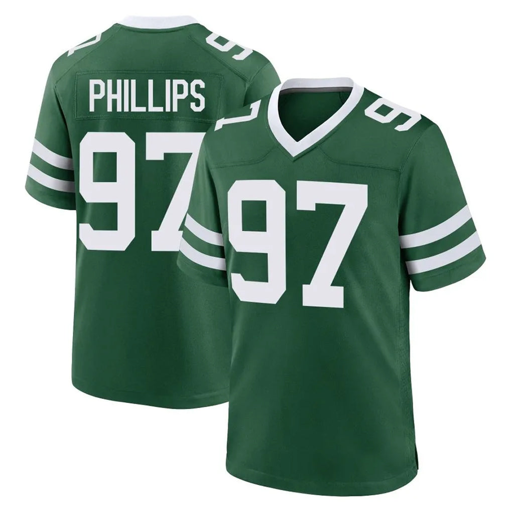 Boles NY.Jets #97 Harrison Phillips Player Green Legacy Home Game Stitched Jerseys