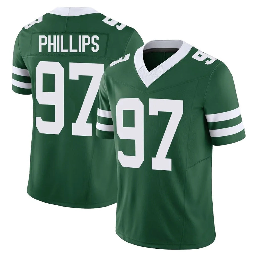 Boles NY.Jets #97 Harrison Phillips Player Green Legacy Limited Vapor F.U.S.E. Home Game Stitched Jerseys