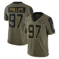 Boles NY.Jets #97 Harrison Phillips Player Olive Salute To Service Limited Game Stitched Jerseys