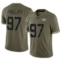Boles NY.Jets #97 Harrison Phillips Player Olive Salute To Service Limited Stitched Jerseys
