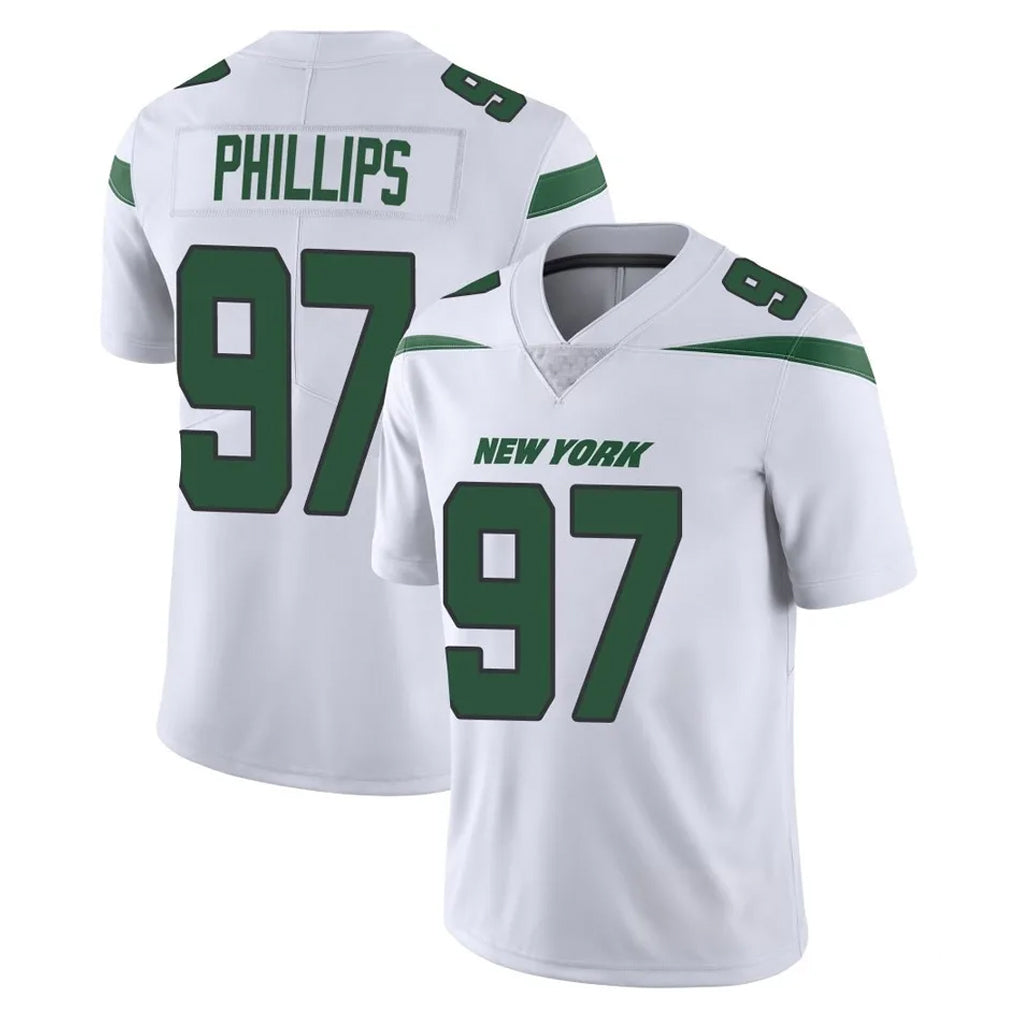 Boles NY.Jets #97 Harrison Phillips Player White Spotlight Limited Vapor Home Game Stitched Jerseys