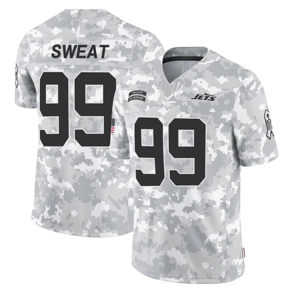 Boles NY.Jets #99 T'Vondre Sweat Player Arctic Camo Salute to Service Limited Game Stitched Jerseys