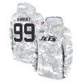 Boles NY.Jets #99 T'Vondre Sweat Player Arctic Camo Salute to Service Pullover Hoodies Limited Game Stitched Jerseys