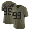 Boles NY.Jets #99 T'Vondre Sweat Player Olive 2025 Salute To Service Limited Stitched Jerseys