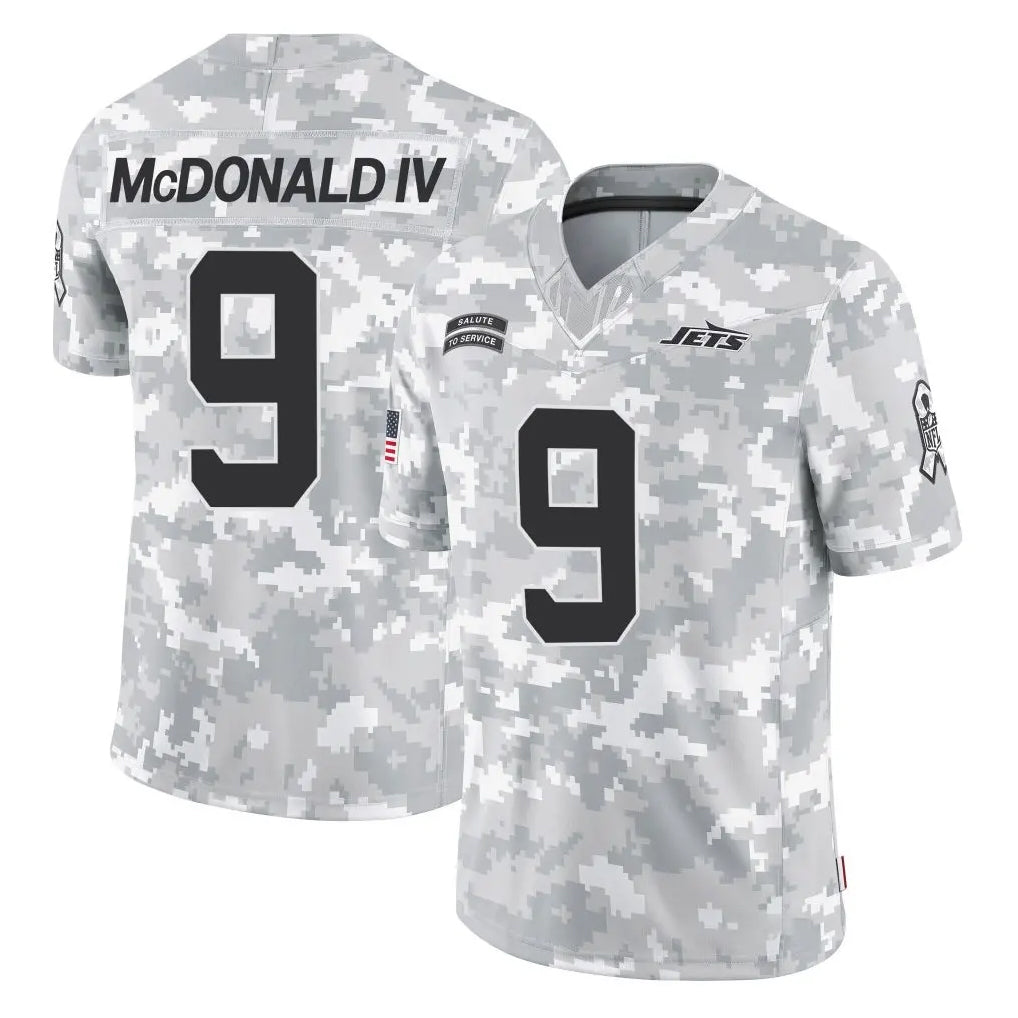 Boles NY.Jets #9 Will McDonald IV Player Arctic Camo Salute to Service Limited Game Stitched Jerseys