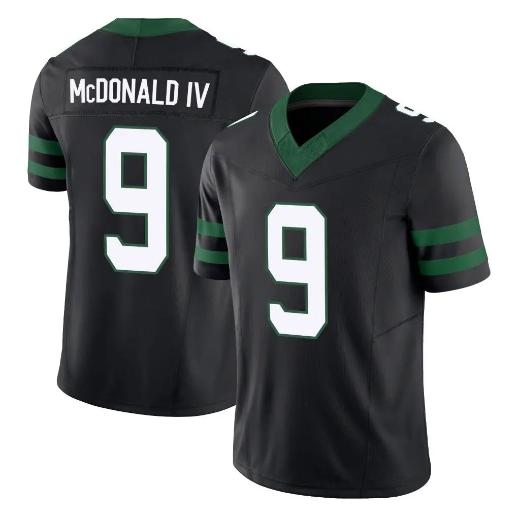 Boles NY.Jets #9 Will McDonald IV Player Black Limited Legacy Vapor F.U.S.E. Home Game Stitched Jerseys
