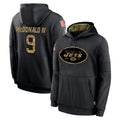 Boles NY.Jets #9 Will McDonald IV Player Black Salute to Service Hoodies Limited Game Stitched Jerseys