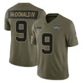 Boles NY.Jets #9 Will McDonald IV Player Olive 2025 Salute To Service Limited Stitched Jerseys