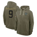 Boles NY.Jets #9 Will McDonald IV Player Olive Salute to Service Pullover Hoodies Limited Stitched Jerseys