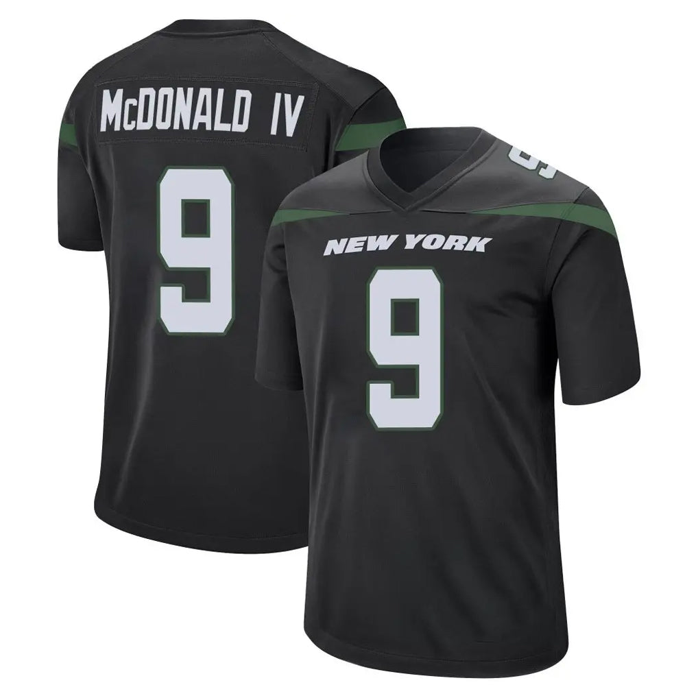 Boles NY.Jets #9 Will McDonald IV Player Stealth Black Home Game Stitched Jerseys