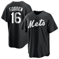 Boles NY.Mets #16 Dwight Gooden Player Black Home Game Stitched Jerseys