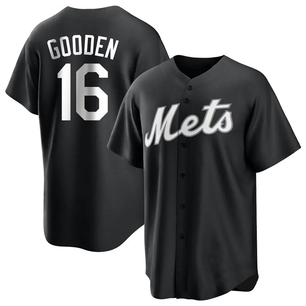 Boles NY.Mets #16 Dwight Gooden Player Black Home Game Stitched Jerseys