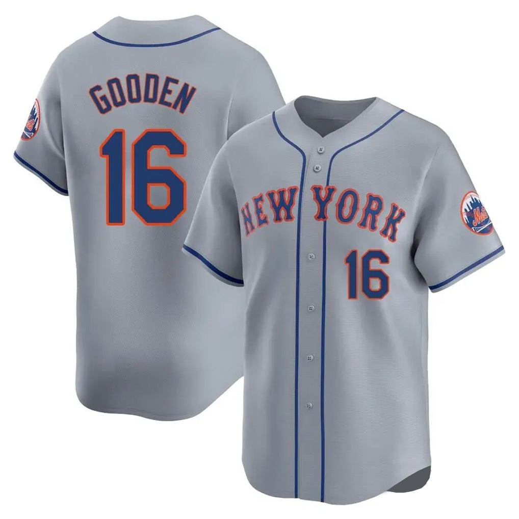 Boles NY.Mets #16 Dwight Gooden Player Gray Road Limited Home Stitched Jerseys