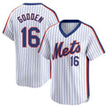 Boles NY.Mets #16 Dwight Gooden Player White Cooperstown Collection T-shirt Game Stitched Jerseys