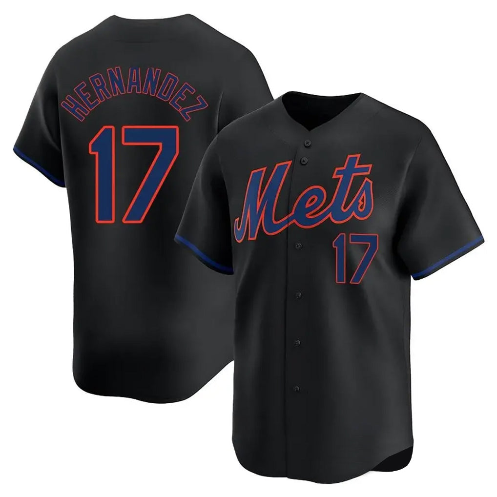 Boles NY.Mets #17 Keith Hernandez Player Black Alternate Home Limited Stitched Jerseys