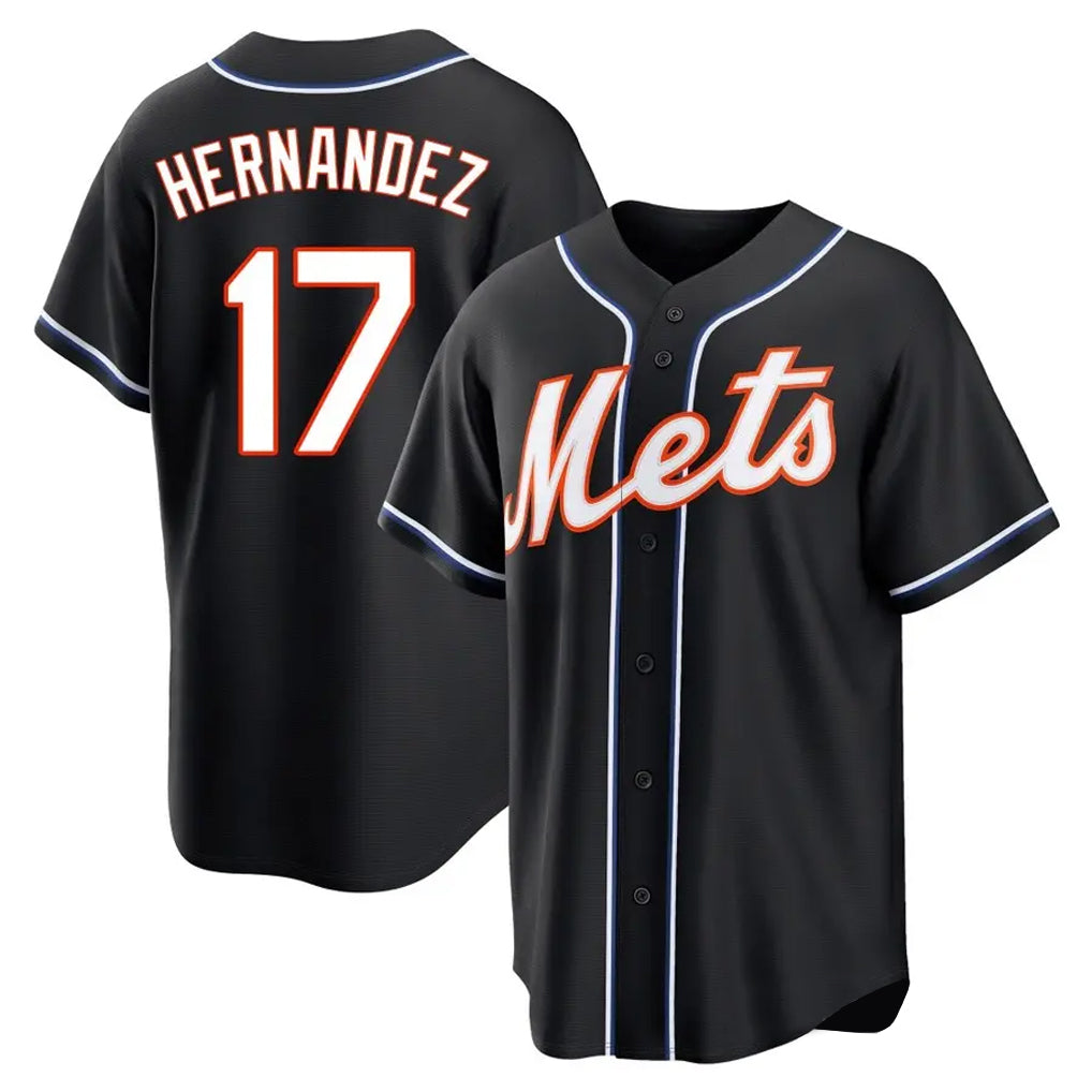 Boles NY.Mets #17 Keith Hernandez Player Black Fashion Out Game Stitched Jerseys