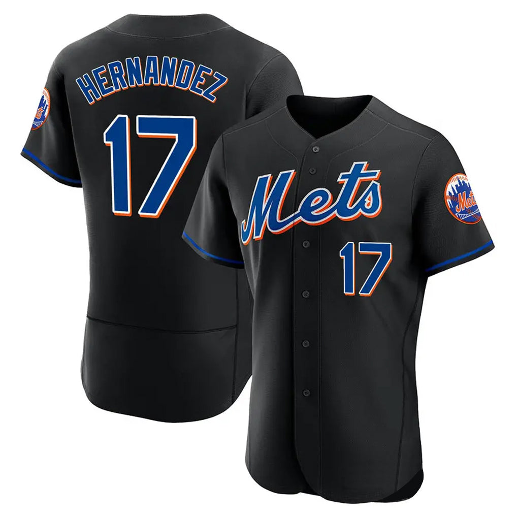 Boles NY.Mets #17 Keith Hernandez Player Black Replica Home Limited Elite Stitched Jerseys