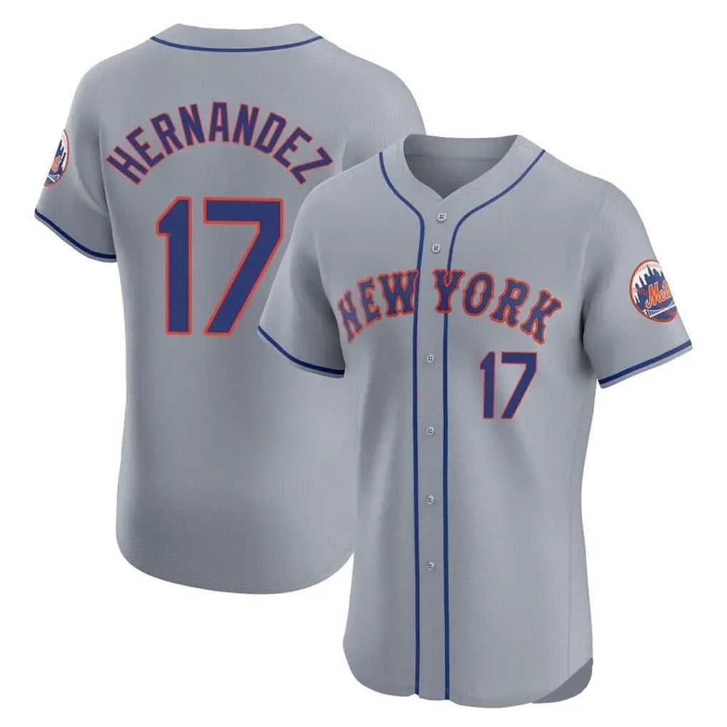 Boles NY.Mets #17 Keith Hernandez Player Gray Road Limited Elite Home Stitched Jerseys