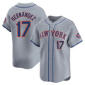 Boles NY.Mets #17 Keith Hernandez Player Gray Road Limited Home Stitched Jerseys