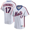 Boles NY.Mets #17 Keith Hernandez Player White Cooperstown Collection T-shirt Game Stitched Jerseys
