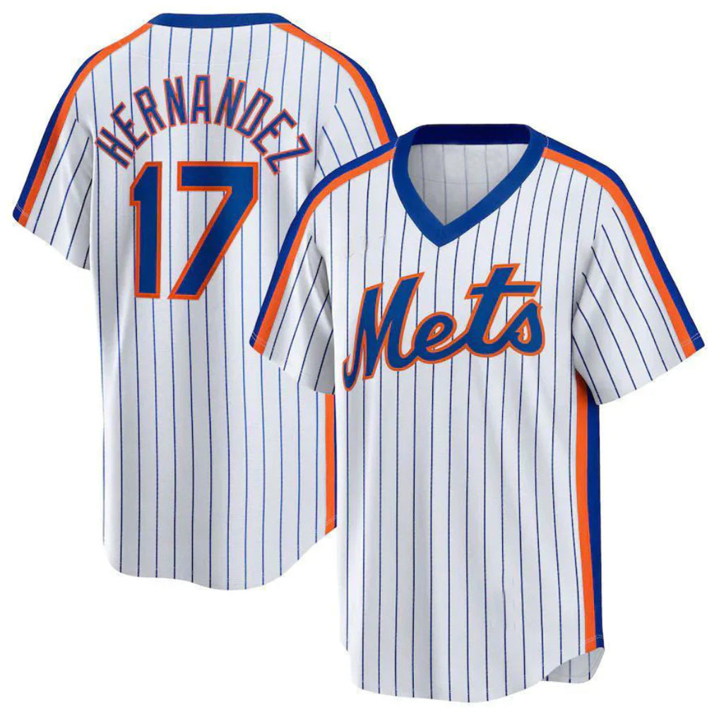 Boles NY.Mets #17 Keith Hernandez Player White Cooperstown Collection T-shirt Home Stitched Jerseys