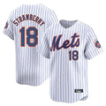 Boles NY.Mets #18 Darryl Strawberry Player White Home Limited Stitched Jerseys