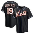 Boles NY.Mets #19 Bo Bichette Player Black Fashion Out Game Stitched Jerseys