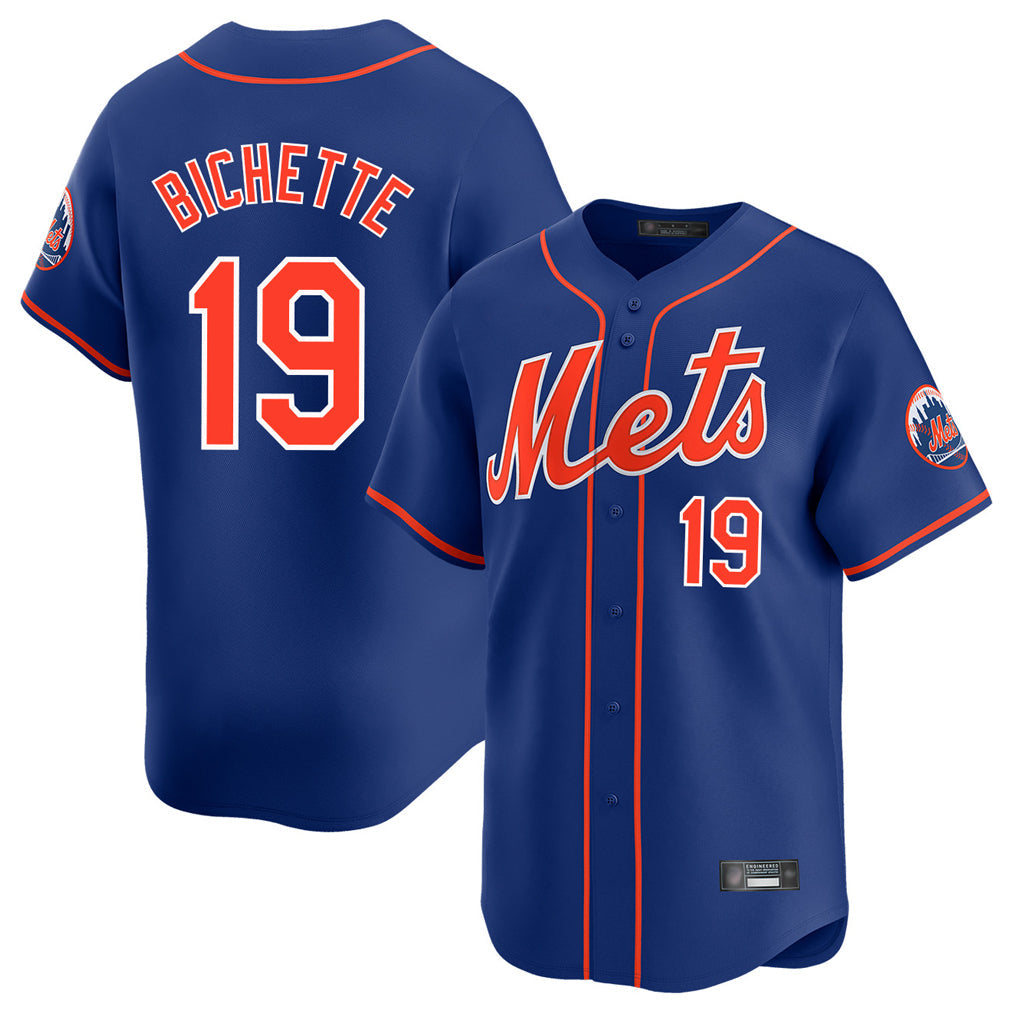 Boles NY.Mets #19 Bo Bichette Player Royal Home Limited Stitched Jerseys