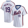 Boles NY.Mets #19 Bo Bichette Player White Cooperstown Collection T-shirt Game Stitched Jerseys