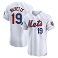 Boles NY.Mets #19 Bo Bichette Player White Home Limited Elite Stitched Jerseys