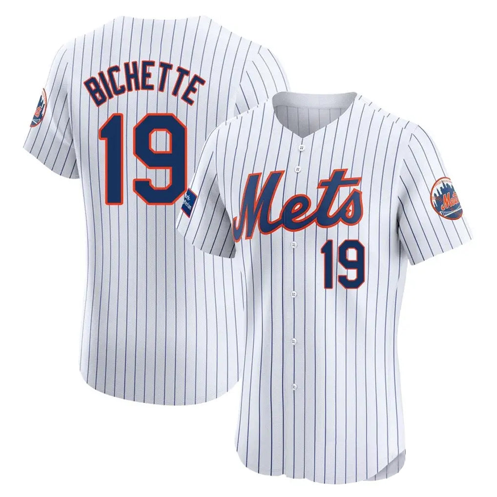 Boles NY.Mets #19 Bo Bichette Player White Home Limited Elite Stitched Jerseys