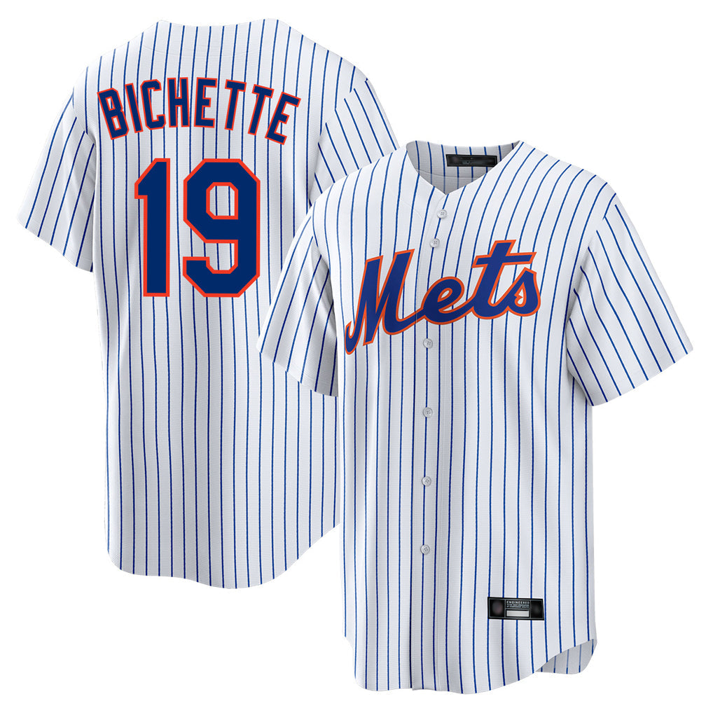Boles NY.Mets #19 Bo Bichette Player White Home Replica Stitched Jerseys