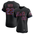 Boles NY.Mets #22 Juan Soto Player Black Home Limited Elite Stitched Jerseys