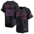Boles NY.Mets #26 Nolan McLean Player Black Alternate Home Limited Stitched Jerseys