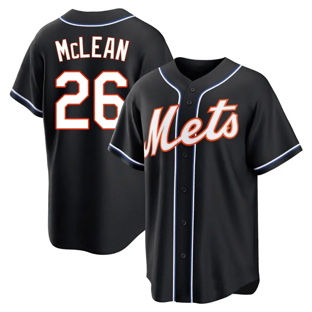 Boles NY.Mets #26 Nolan McLean Player Black Fashion Out Game Stitched Jerseys
