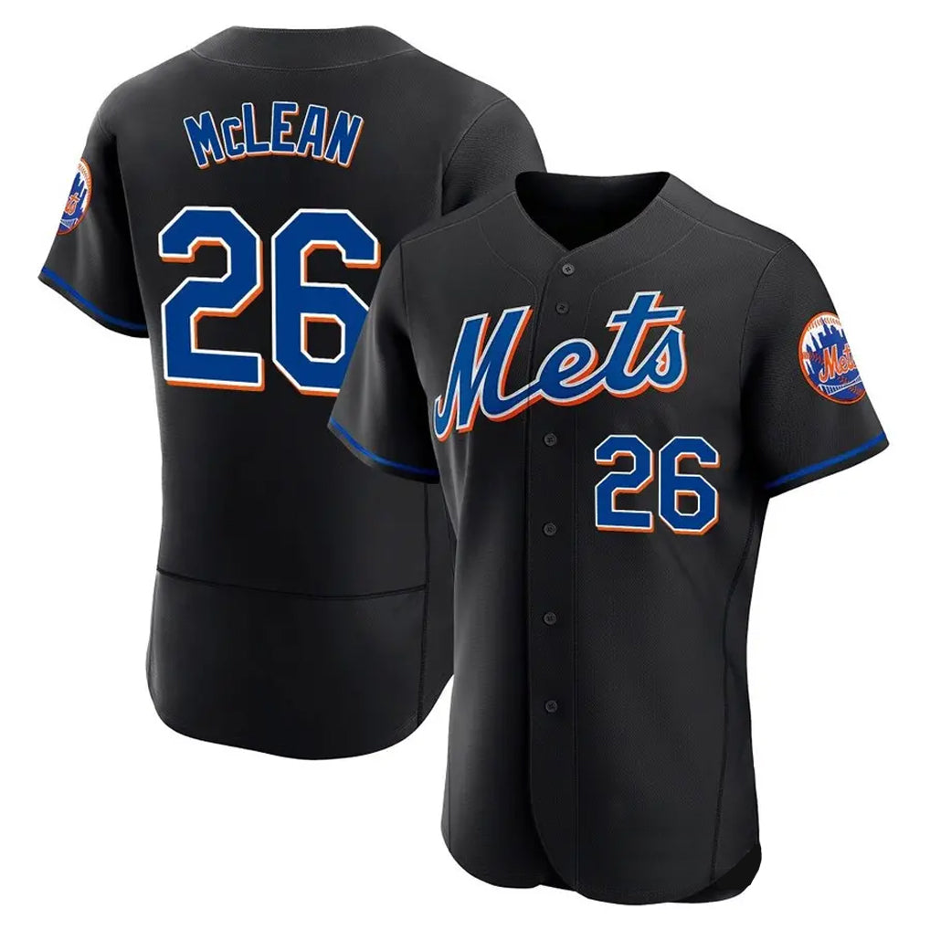 Boles NY.Mets #26 Nolan McLean Player Black Replica Home Limited Elite Stitched Jerseys