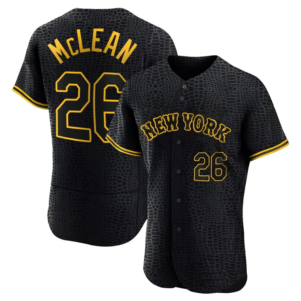 Boles NY.Mets #26 Nolan McLean Player Black Snake Skin City Home Game Stitched Jerseys