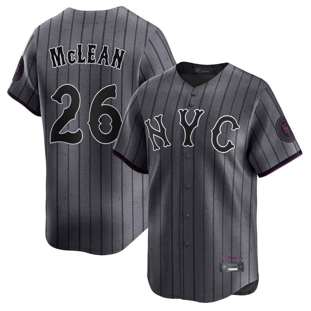 Boles NY.Mets #26 Nolan McLean Player Gray City Connect Limited Stitched Jerseys