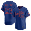 Boles NY.Mets #26 Nolan McLean Player Royal T-shirt Home Limited Elite Stitched Jerseys