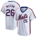 Boles NY.Mets #26 Nolan McLean Player White Cooperstown Collection T-shirt Game Stitched Jerseys