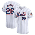 Boles NY.Mets #26 Nolan McLean Player White Home Limited Elite Stitched Jerseys