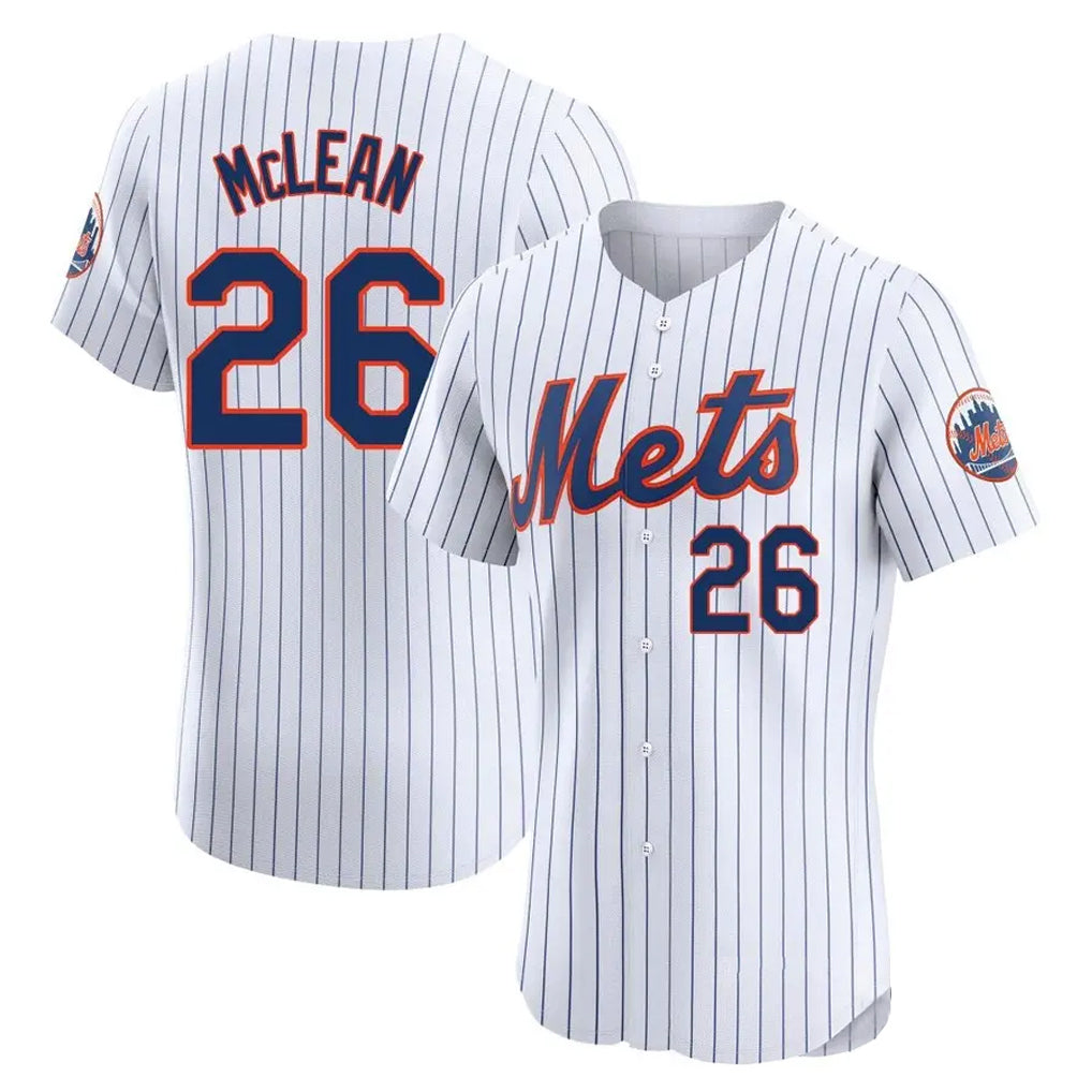 Boles NY.Mets #26 Nolan McLean Player White Home Limited Elite Stitched Jerseys