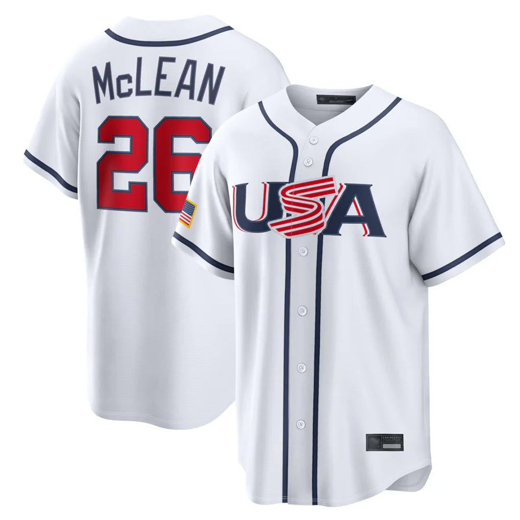 Boles NY.Mets #26 Nolan McLean Player White USA 2026 World Classic Home Limited Stitched Jerseys